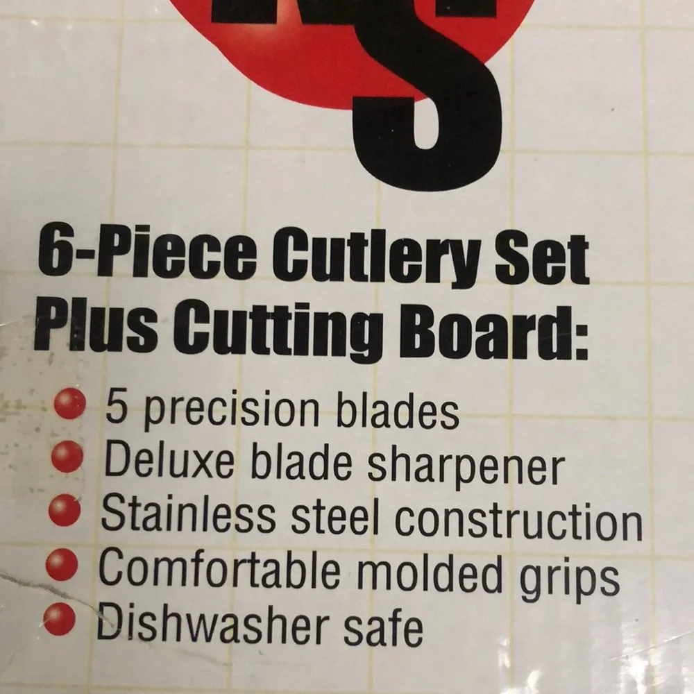 KucheStolz Precision Crafed 6‎ piece Cutlery Set Knife Sharpener & Cutting Board